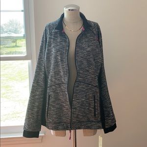 Gray and Purple Workout Zip Up